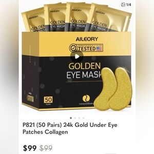 New Aileory 24k Gold Eye Mask (50 in the box)
